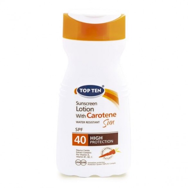 TOP TEN CAROTENE LOSION ZA SUNČANJE SPF 40 - Online Apoteka TOP TEN CAROTENE LOSION ZA SUNČANJE SPF 40